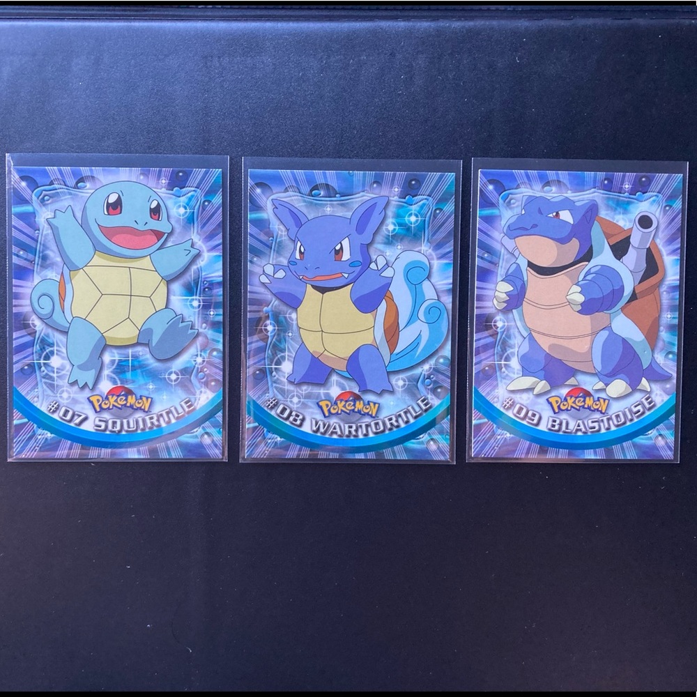 Squirtle, Wartortle, Blastoise